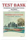 Test Bank for Introduction to Information Systems&comma; 9th Edition By Rainer&comma; Prince &lpar;Chapters 1-14 and Technology Guide &lpar;1&comma;2 & 3&rpar;