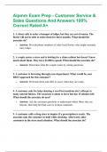 Aipmm Exam Prep - Customer Service & Sales Questions And Answers 100&percnt; Correct Rated A&plus;