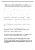 HESI&sol;Saunders Online Review- Module 10-Physiological Health Problems Exam  Questions and Answers&vert; Latest Update 100&percnt; Solved &vert; Guaranteed Success 