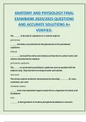 ANATOMY AND PHYSIOLOGY FINAL  EXAMBANK 2024&sol;2025 QUESTIONS  AND ACCURATE SOLUTIONS A&plus;  VERIFIED&period; 