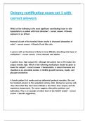 Ostomy certification exam set 1 with correct answers