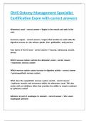 OMS Ostomy Management Specialist Certification Exam with correct answers