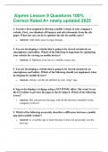  Aipmm Lesson 9 Questions 100&percnt; Correct Rated A&plus; newly updated 2025