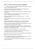 ENT 2113 FINAL QUESTIONS AND ANSWERS