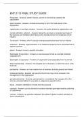 ENT 2113 FINAL STUDY GUIDE