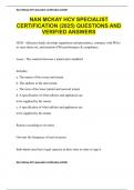 NAN MCKAY HCV SPECIALIST CERTIFICATION &lpar;2025&rpar; QUESTIONS AND VERIFIED ANSWERS