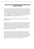 MSN 621 FINAL STUDY GUIDE QUESTIONS AND ANSWERS&vert; LATEST  UPDATE 100&percnt; VERIFIED 