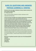 NURS 231 QUESTIONS AND ANSWERS  PORTAGE LEARNING A&plus; VERIFIED&period; 