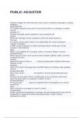 PUBLIC ADJUSTER EXAM WITH 100&percnt; CORRECT ANSWERS 2025