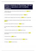 Seeley-s Anatomy & Physiology 11th ed Chapter 1 Questions and Complete Solutions