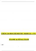 CHEM 210 Biochemistry Module 1 to 8 Exams' & Final Exam &lpar;2025 &sol; 2026&rpar; Portage Learning Questions and Verified Answers&comma; 100&percnt; Guarantee Pas