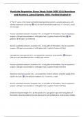 Pesticide Regulation Exam Study Guide 2025 &lpar;CA&rpar; Questions  and Answers&vert; Latest Update 100&percnt; Verified Graded A&plus; 