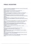 PUBLIC ADJUSTERS EXAM WITH 100&percnt; CORRECT ANSWERS 2025