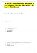 Test Bank For Nursing Theories and Nursing Practice 4th Edition By Marlaine C Smith, Marilyn E Parker 9780803633124 Chapter 1-31 Complete Guide.pdf