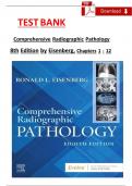 Test Bank- Comprehensive Radiographic Pathology 8th Edition &lpar; Ronald Eisenberg&comma; 2024&rpar; All Chapters 1-12&vert;&vert; Latest Edition