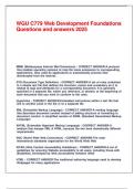 WGU C779 Web Development Foundations Questions and answers 2025&period;