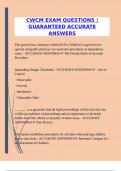 CWCM EXAM QUESTIONS &vert;GUARANTEED ACCURATE ANSWERS