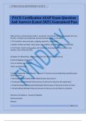 PACE Certification ASAP Exam Questions And Answers &vert;Latest 2025 &vert; Guaranteed Pass
