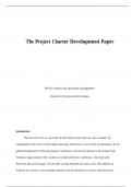 The Project Charter Development PaperBUS633&colon; Project and Operations Management University 