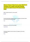 Missouri Notary Public Exam Latest 2025 Exam  Complete Full Length Exam With Detailed  Answers Graded A Score 97&percnt; &lpar;Guaranteed  Pass&rpar; online&sol;written