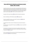 Soccer Ref Practice Questions and Answers&vert; Latest  Update 100&percnt; Verified