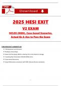 2025 RN HESI EXIT V2 &lpar;3 Set of Exams&rcub; Qs & Ans to Pass the Exam &lpar;NGN style Qs & Case studies&rpar;&comma; 100&percnt; Verified