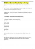 NAB Core Domain 4 Leadership & Strategy exam questions with verified answers