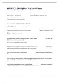 HTHSCI 3PA2&lpar;B&rpar; - Patho Winter Practice Exam Questions With Answers 100&percnt; Accurately Solved&period;
