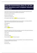 NUR 304 Assessment Eyes Ch&period; 16 Test Bank Questions and Complete Solutions Graded A&plus;