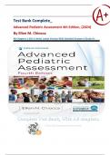 Test Bank Complete&lowbar; Advanced Pediatric Assessment 4th Edition&comma; &lpar;2024&rpar; By Ellen M&period; Chiocca&vert; All Chapters 1-26&vert; 4 Units&vert; Latest Version With Detailed Answers&vert; Grade A&plus;