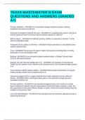 TEXAS WASTEWATER B EXAM QUESTIONS AND ANSWERS &lpar;GRADED A&plus;&rpar;