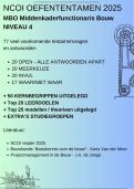 NCOI oefentoets MBO Middenkaderfunctionaris Bouw niveau 4 - veel voorkomende tentamenvragen met antwoorden &plus; kernbegrippen &plus; leerdoelen &plus; tips tricks en alles van studiegroep 2025