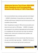 Oklahoma Service Tech Exam 2024&sol;2025  Exam Questions and Corresponding  Answers with Surety of 100&percnt; Pass Mark 