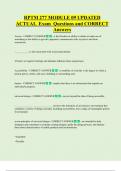 RPTM 277 MODULE 09 UPDATED  ACTUAL  Exam  Questions and CORRECT  Answers