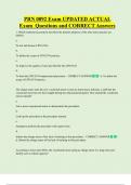 PRN 0092 Exam UPDATED ACTUAL    Exam  Questions and CORRECT Answers