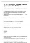 NR 226 Edapt Clinical Judgement Exam Test Questions With  Solved Solutions&period;