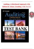 Test Bank - Auditing&colon; A Risk Based-Approach 12th Edition by Zehms&comma; Verified Chapters 1 - 27&comma; Complete Newest Version