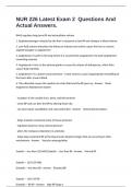 NUR 226 Latest Exam 2  Questions And Actual Answers&period;