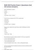 NUR 226 Practice Exam 1 Questions And All Correct Answers&period;