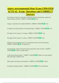 Aptive environmental State Exam UPDATED  ACTUAL  Exam  Questions and CORRECT  Answers