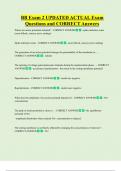 BB Exam 2 UPDATED ACTUAL Exam   Questions and CORRECT Answers
