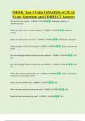 INIWIC Test 3 VADs UPDATED ACTUAL  Exam  Questions and CORRECT Answers