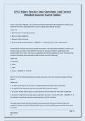 CPCU Ethics Practice Quiz Questions And Correct Detailed Answers Latest Update