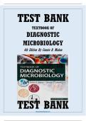 TEST BANK For Textbook Of Diagnostic Microbiology&comma; 6th Edition By Connie R&period; Mahon&comma; Verified Chapters 1 - 41&comma; Complete Newest Version