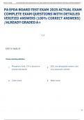 PA EFDA BOARD TEST EXAM 2025 ACTUAL EXAM  COMPLETE EXAM QUESTIONS WITH DETAILED  VERIFIED ANSWERS &lpar;100&percnt; CORRECT ANSWERS&rpar;  &sol;ALREADY GRADED A&plus; 