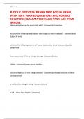 BLOCK 2 QUIZ 2025&vert; BRAND NEW ACTUAL EXAM WITH 100&percnt; VERIFIED QUESTIONS AND CORRECT SOLUTIONS&vert; GUARANTEED VALUE PACK&vert; ACE YOUR GRADES&period;