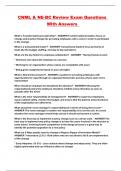 CNML & NE-BC Review Exam Questions With Answers