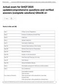 Actual exam for SMQT 2025 update&vert;comprehensive questions and verified answers &lpar;complete solutions&rpar; GRADE A&plus;