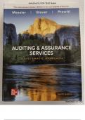 Test Bank for Auditing & Assurance Services A Systematic Approach 12th Edition by Willam F&period; Messier&comma; Jr&comma; Jr&period; Douglas F&period; Prawitt&comma; Steven M&period; Glover Latest Updated Edition  &vert;&vert;Complete All Chapter &lpar; 1-21 &rpar; A&plus;