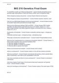 BIO 210 Genetics Final Exam
